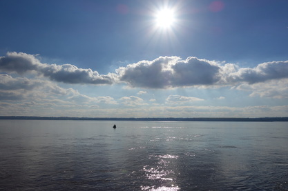 River Mersey with Sun
